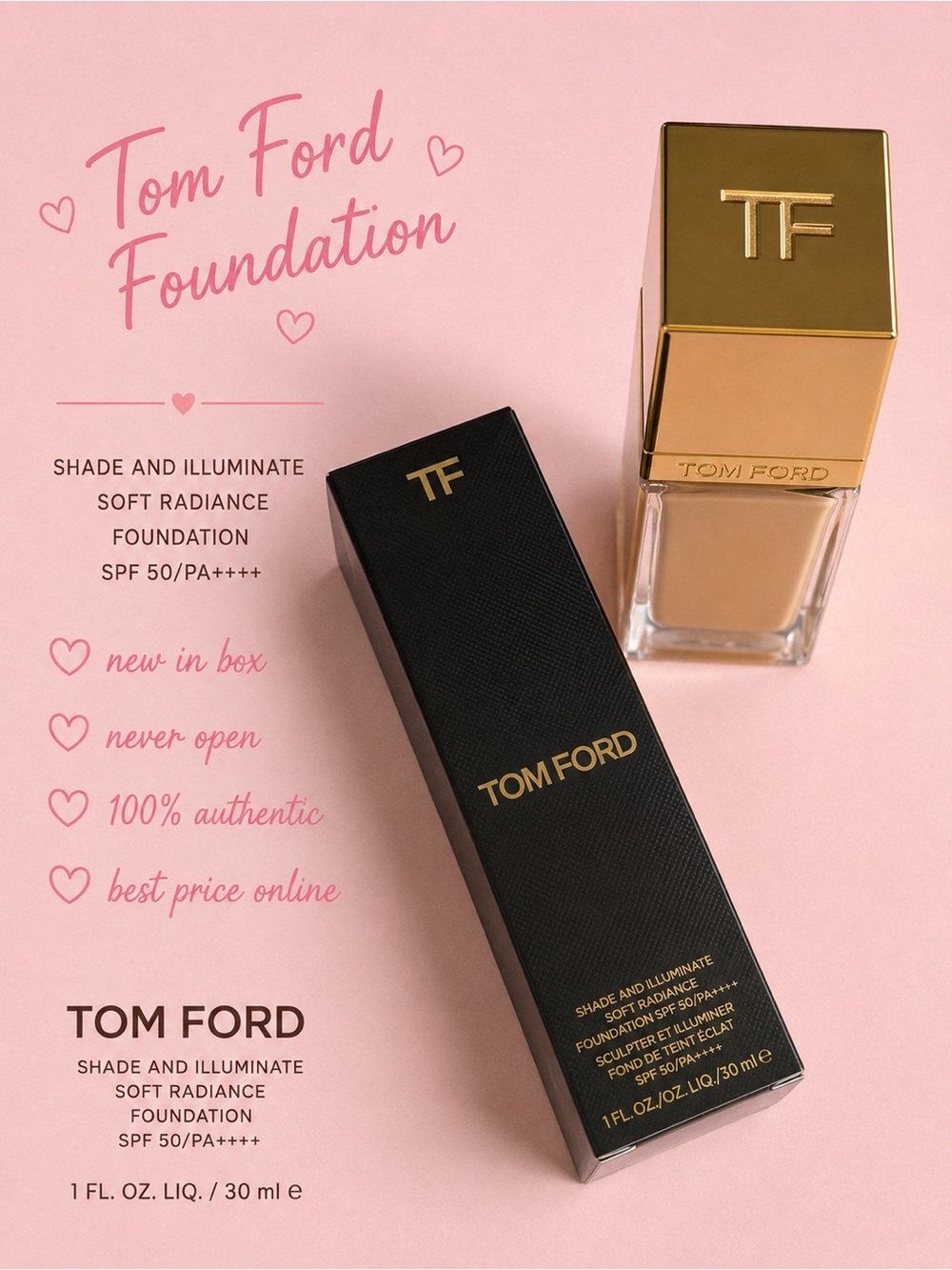 Tom Ford Foundation with Pink Accent - Shade and Illuminate